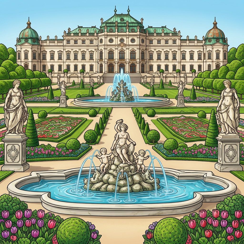 Full-colour reference for Vienna Belvedere Gardens
