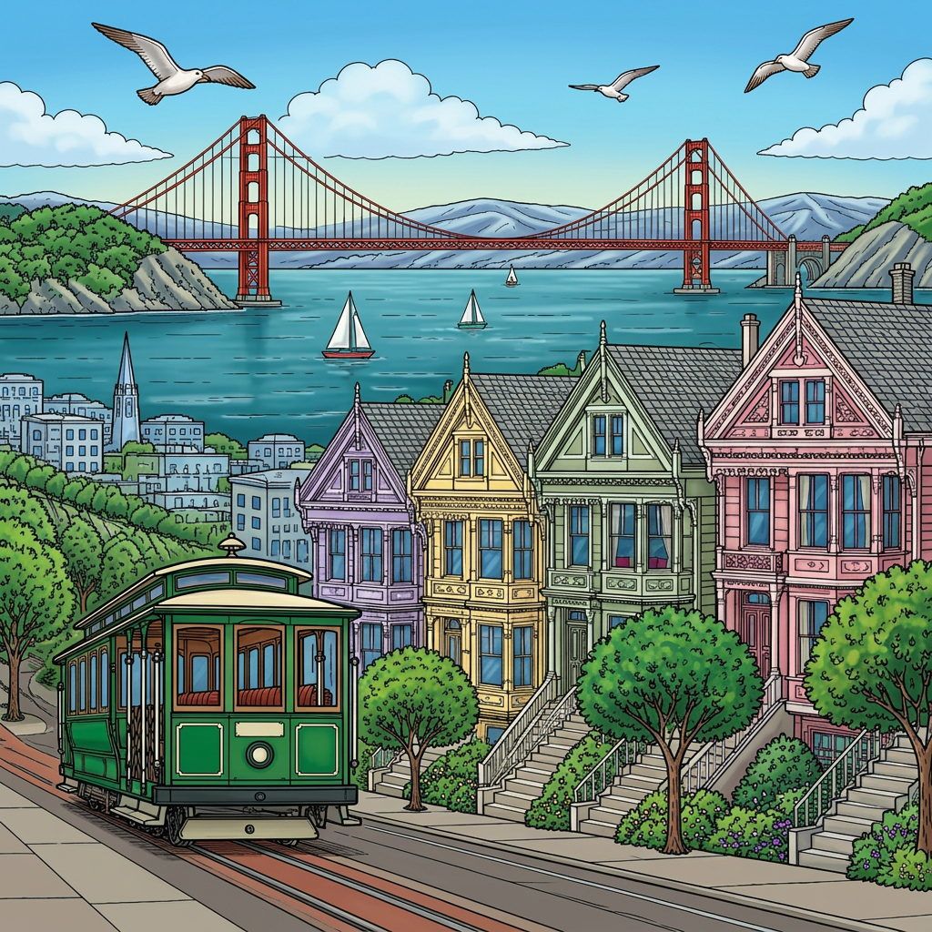 Full-colour reference for San Francisco Painted Ladies