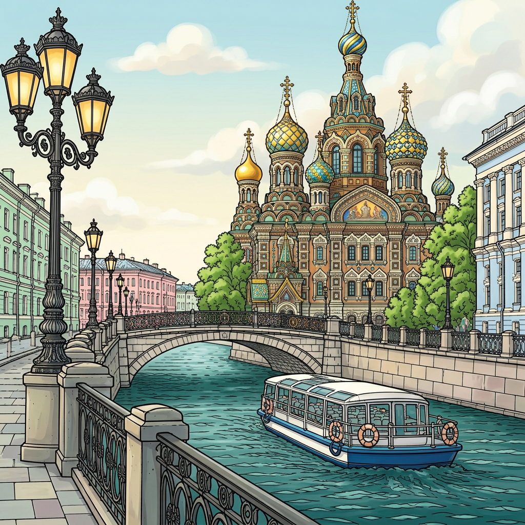 Full-colour reference for St. Petersburg Canal