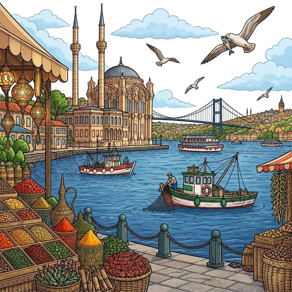 Full-colour reference for Istanbul Bosphorus