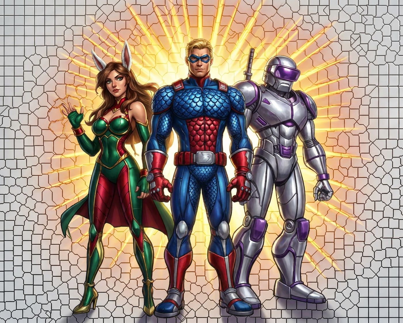 Full-colour reference for The Vanguard Three