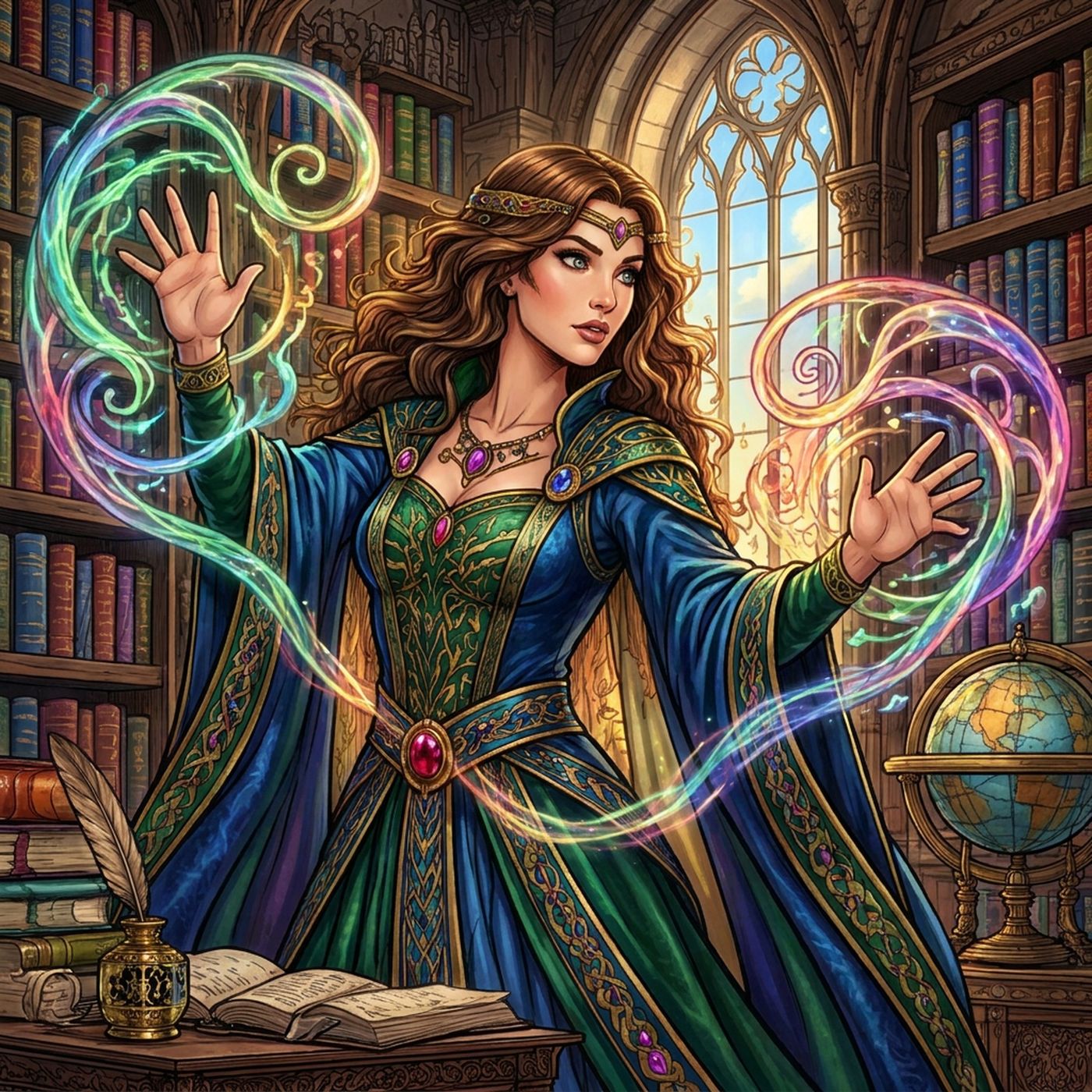 Full-colour reference for Library of Spells