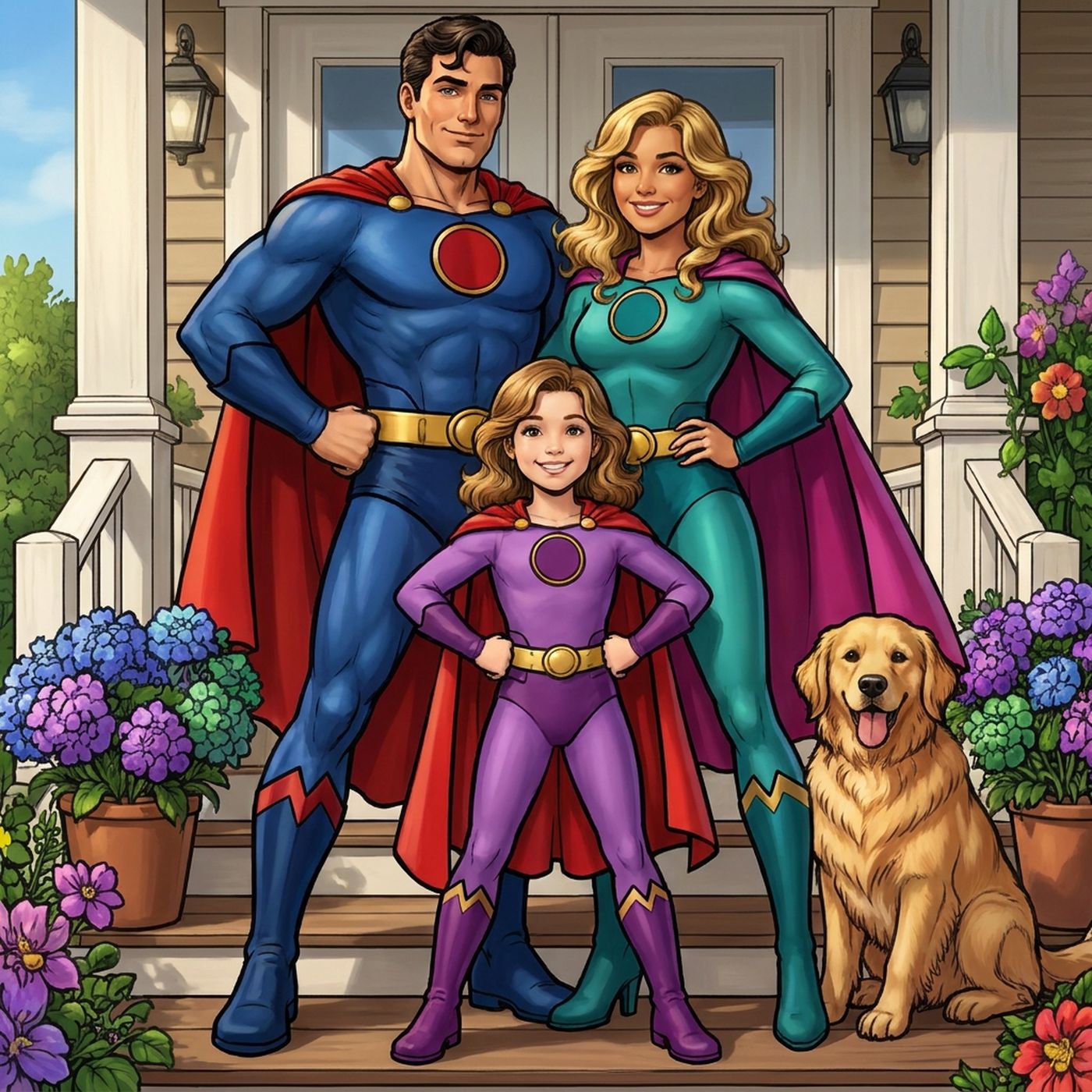 Full-colour reference for Porch Family Portrait