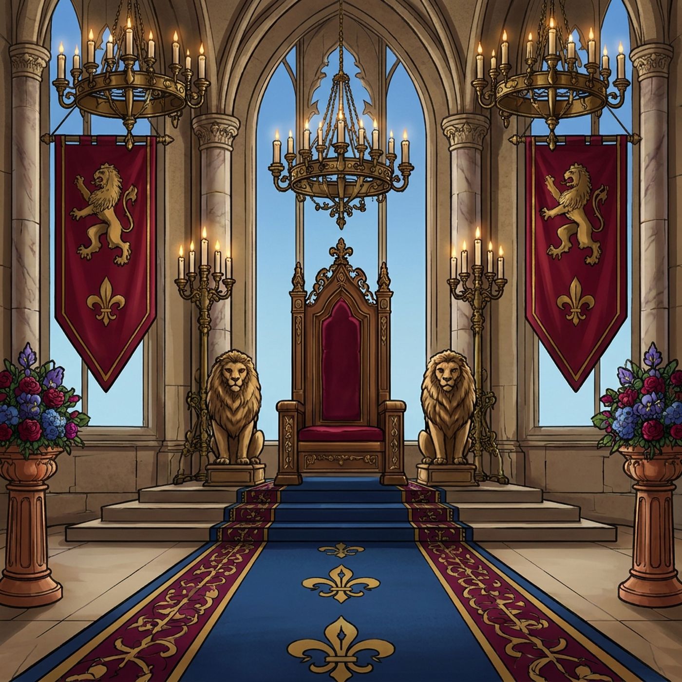 Full-colour reference for Throne Hall