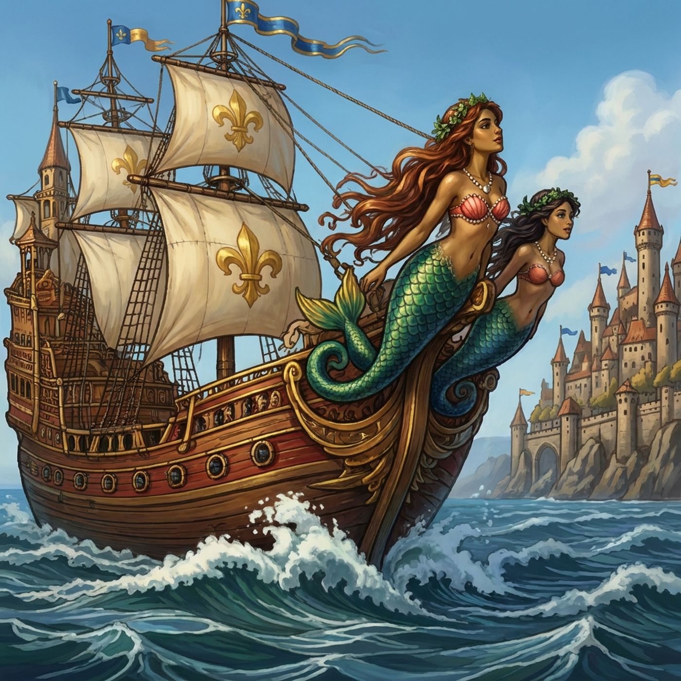 Full-colour reference for Mermaid Galleon