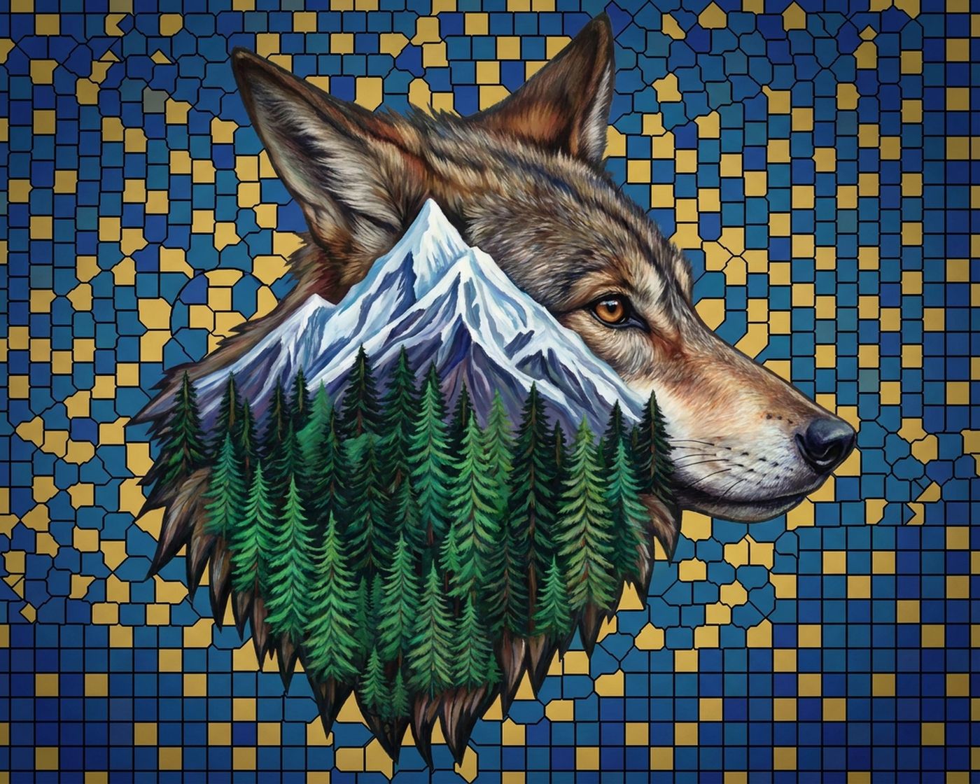 Full-colour reference for Wolf in the Forest
