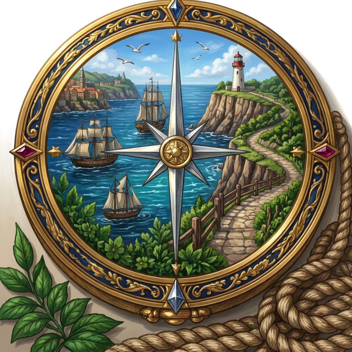 Full-colour reference for Harbor Compass