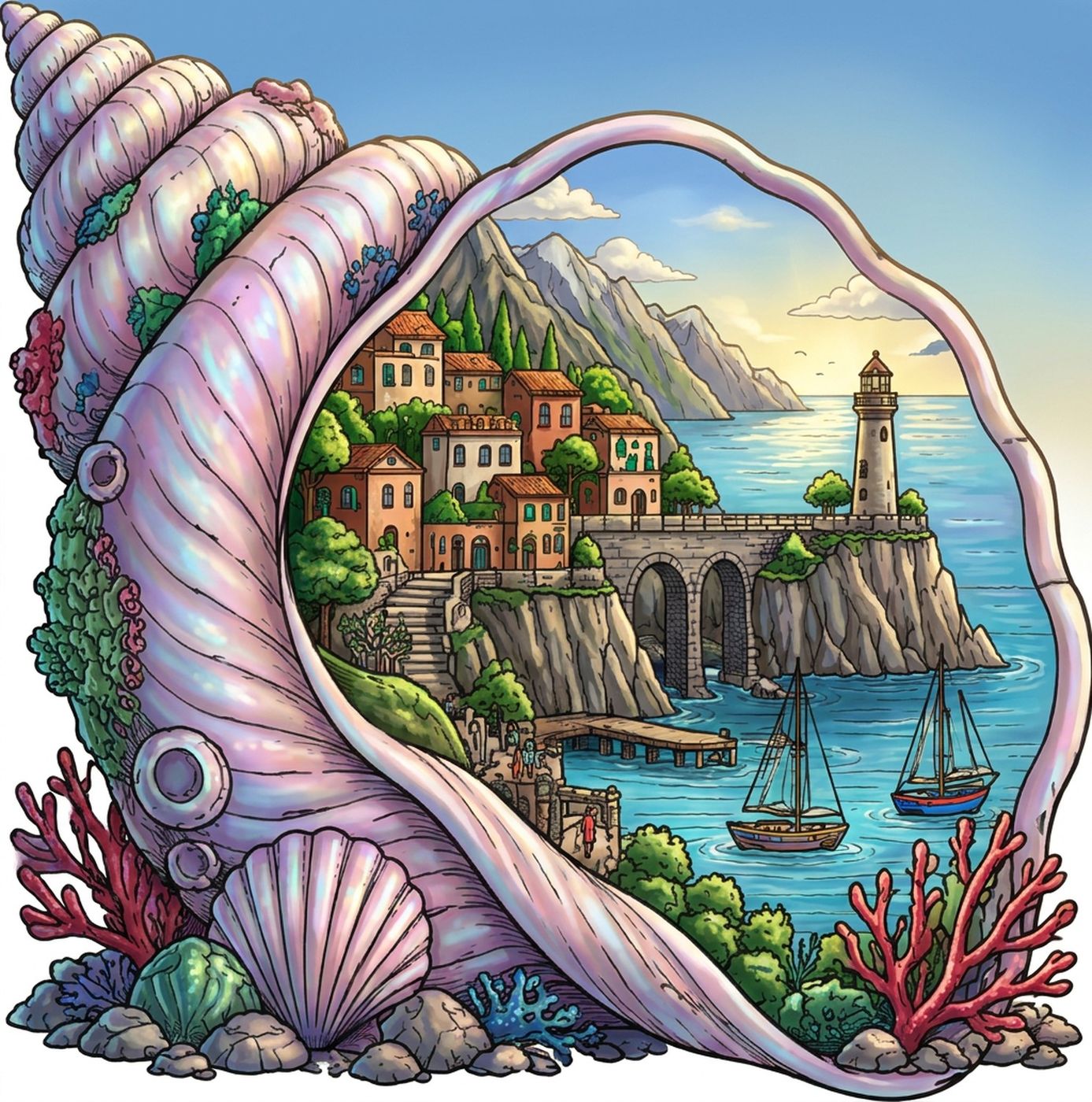 Full-colour reference for Seashell Harbor