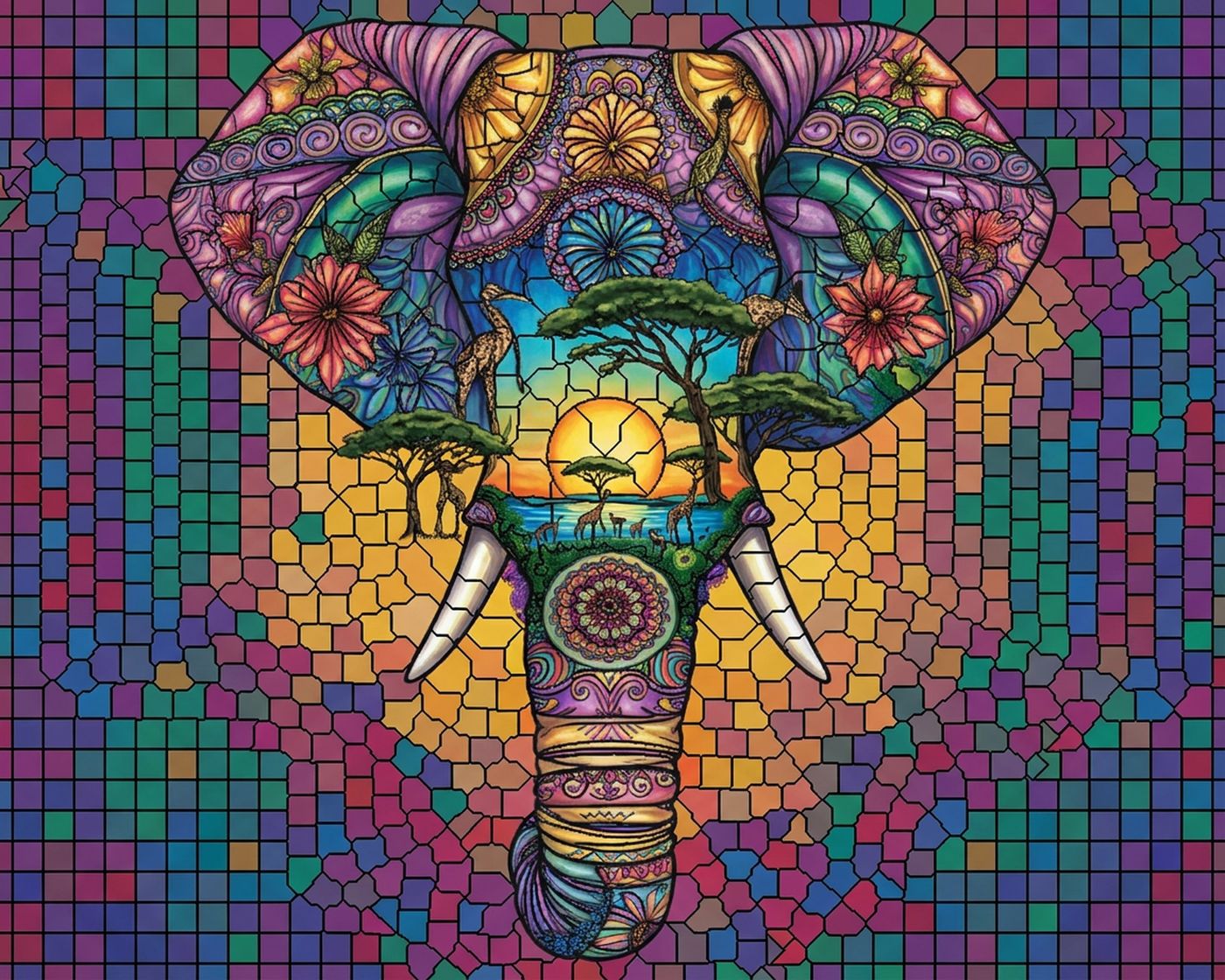 Full-colour reference for Elephant Savanna