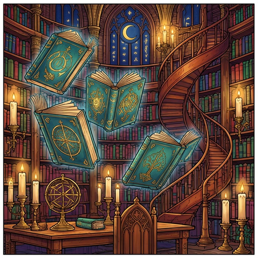 Full-colour reference for Enchanted Floating Library