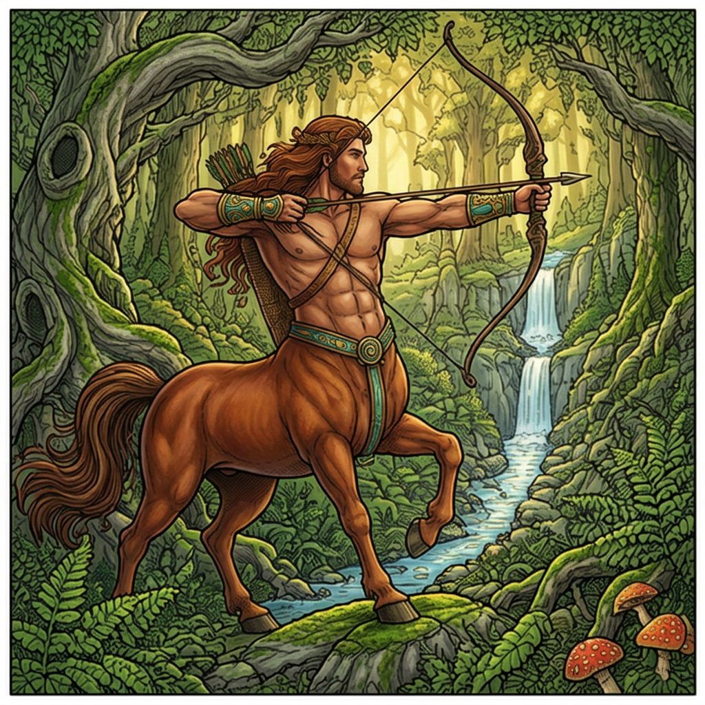 Full-colour reference for Centaur of the Ancient Forest