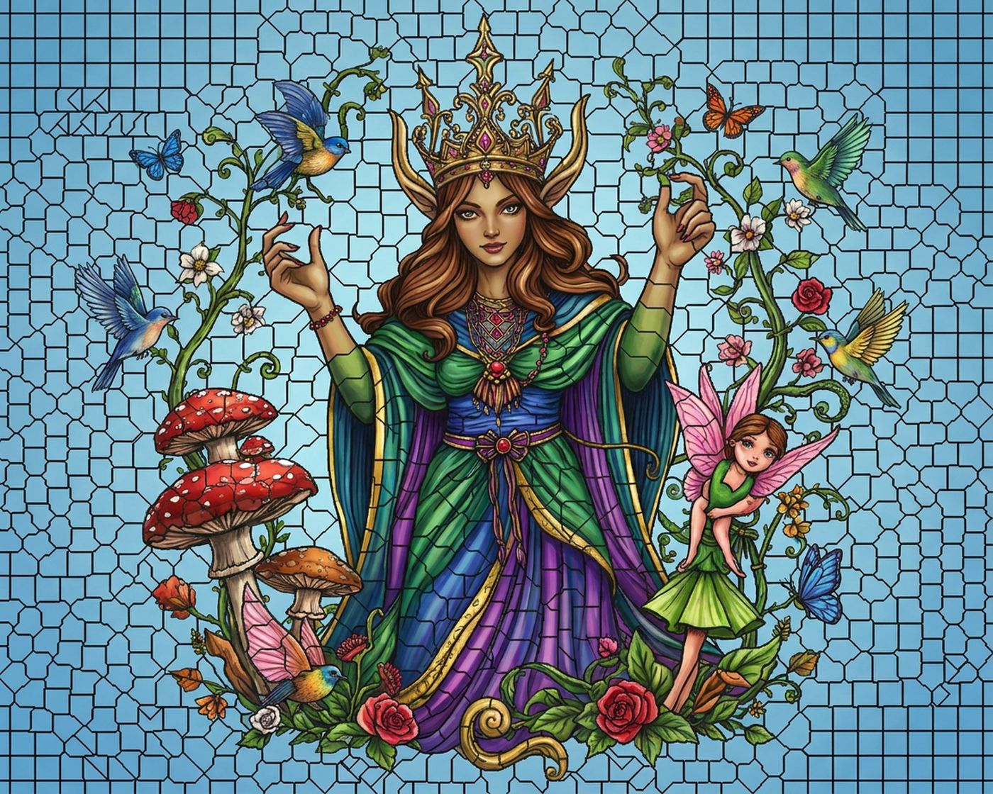 Full-colour reference for Elven Sorceress