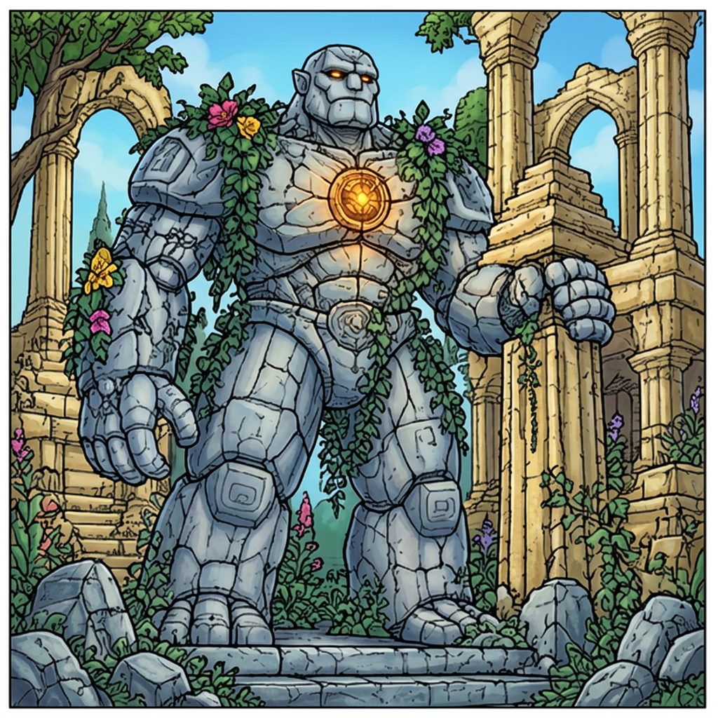 Full-colour reference for Golem of the Lost Temple