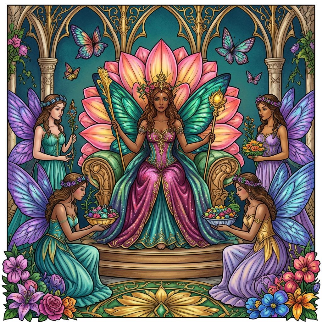 Full-colour reference for Fairy Queen's Court