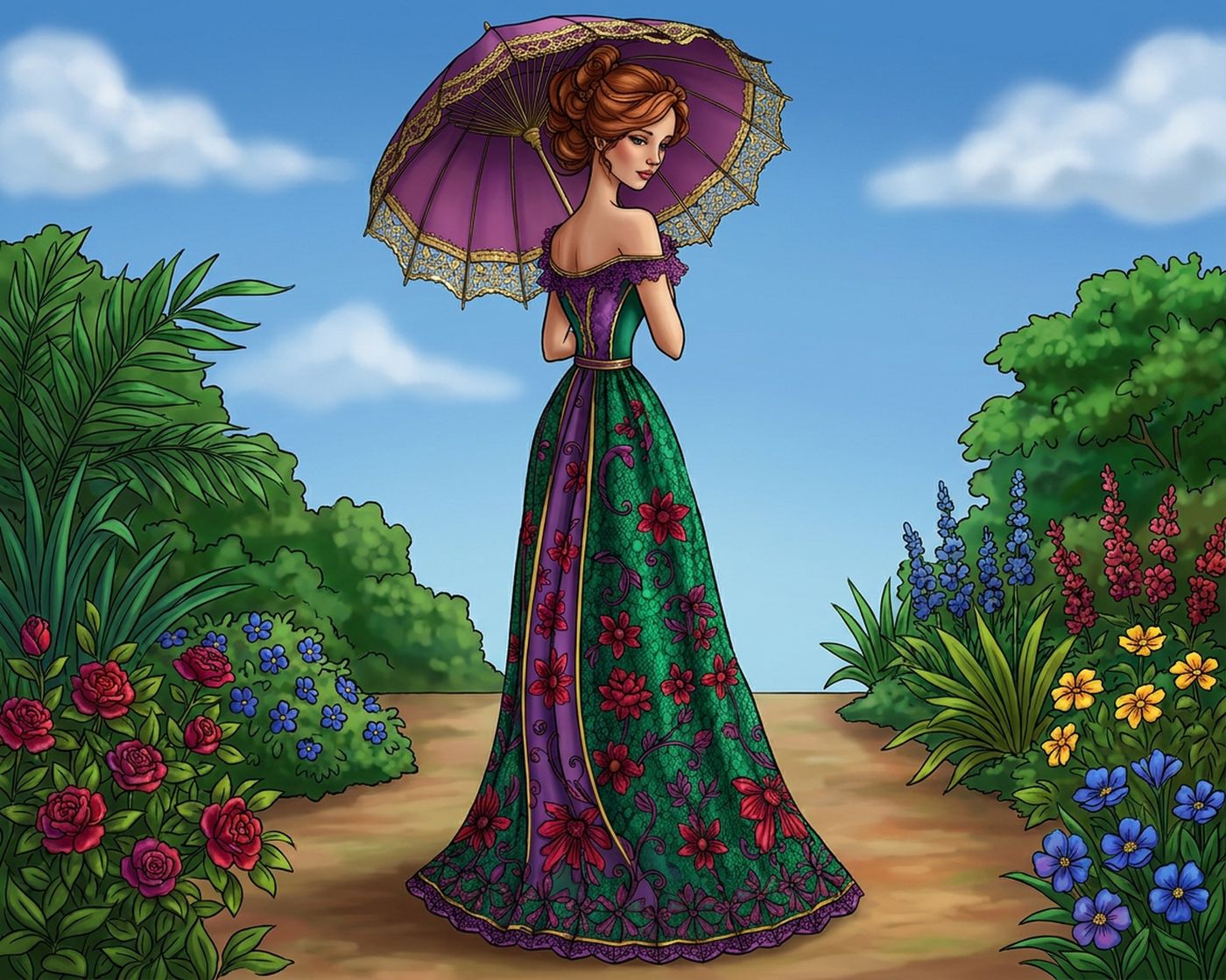 Full-colour reference for Victorian Parasol