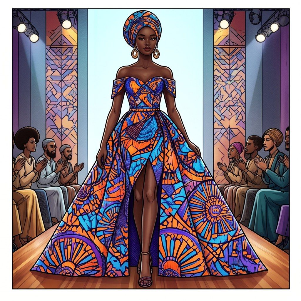 Full-colour reference for Wax-Print Runway