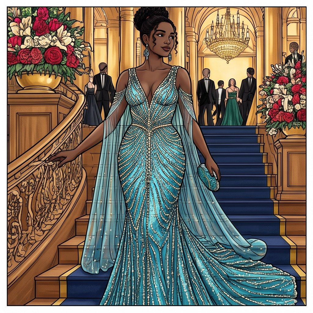 Full-colour reference for Beaded Gala Gown