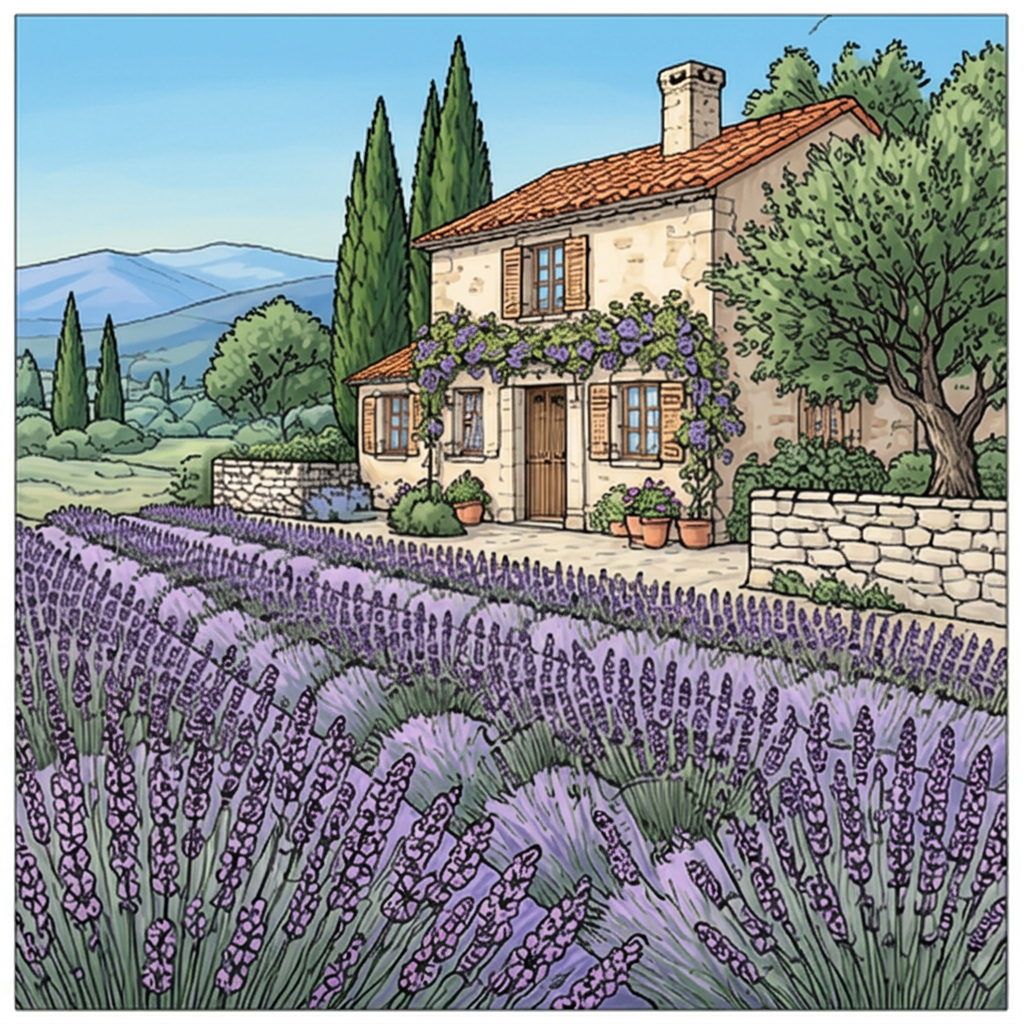 Full-colour reference for Lavender Cottage Field