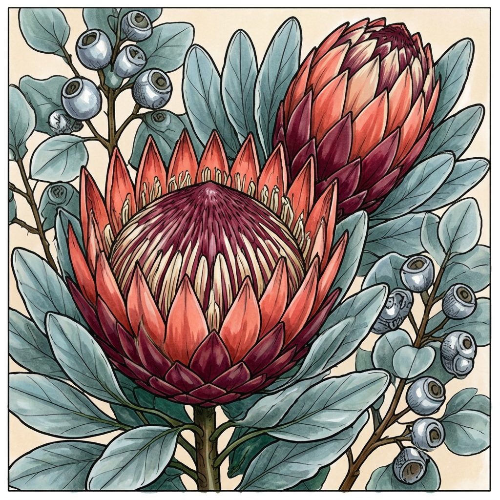 Full-colour reference for Protea and Eucalyptus