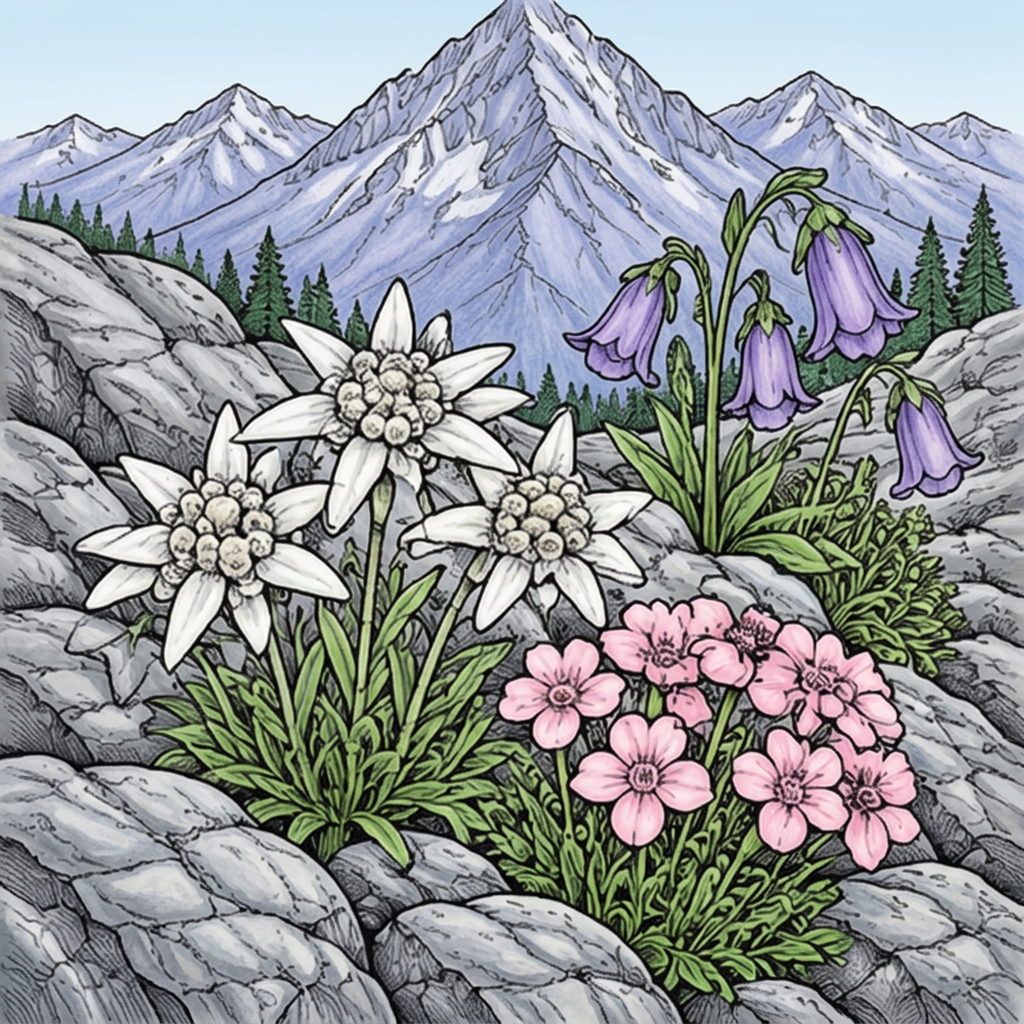 Full-colour reference for Alpine Flower Rocks