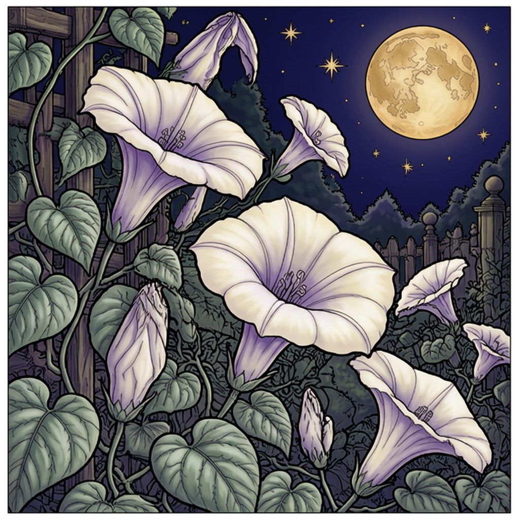 Full-colour reference for Moonflower Night Garden