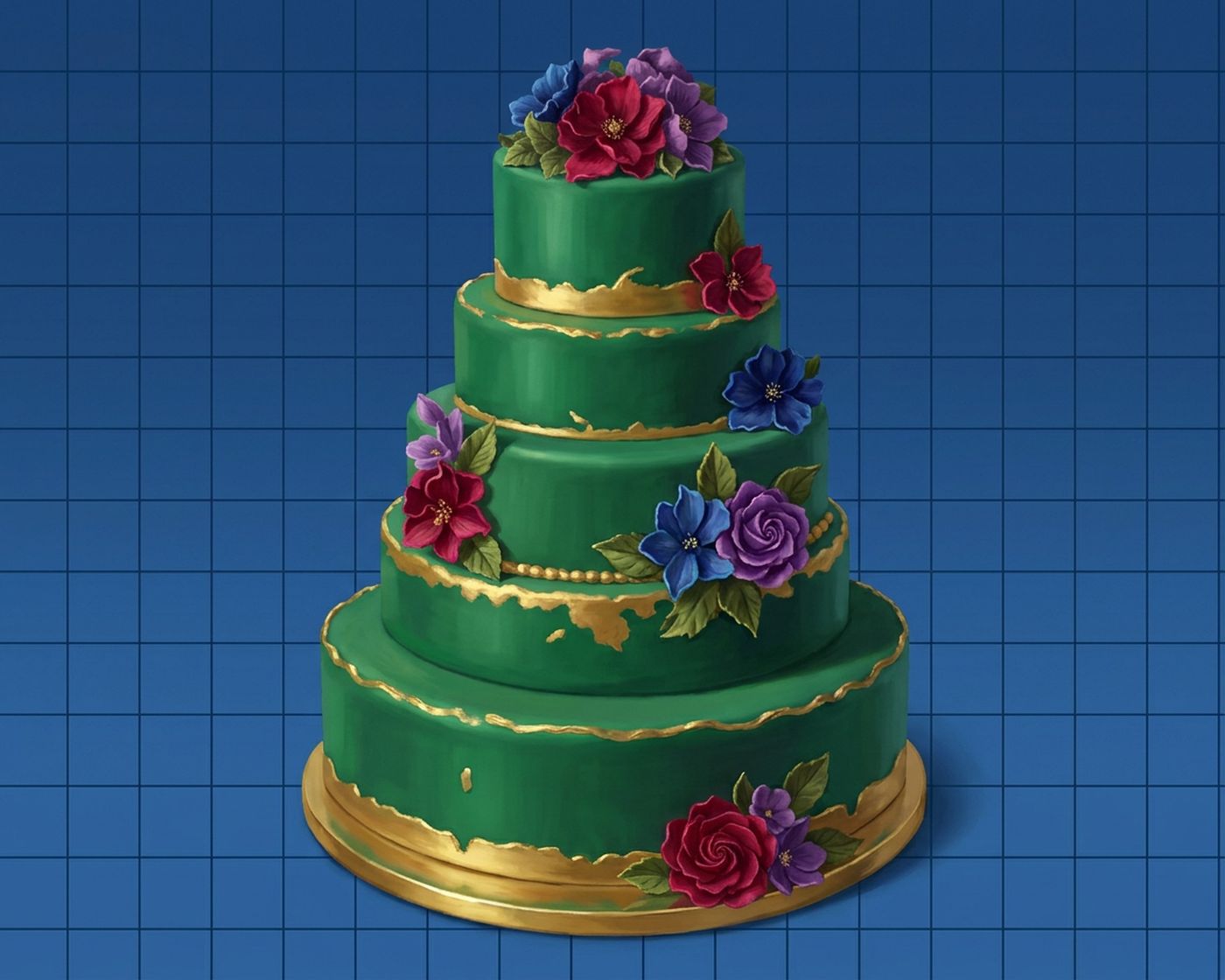 Full-colour reference for Celebration Cake