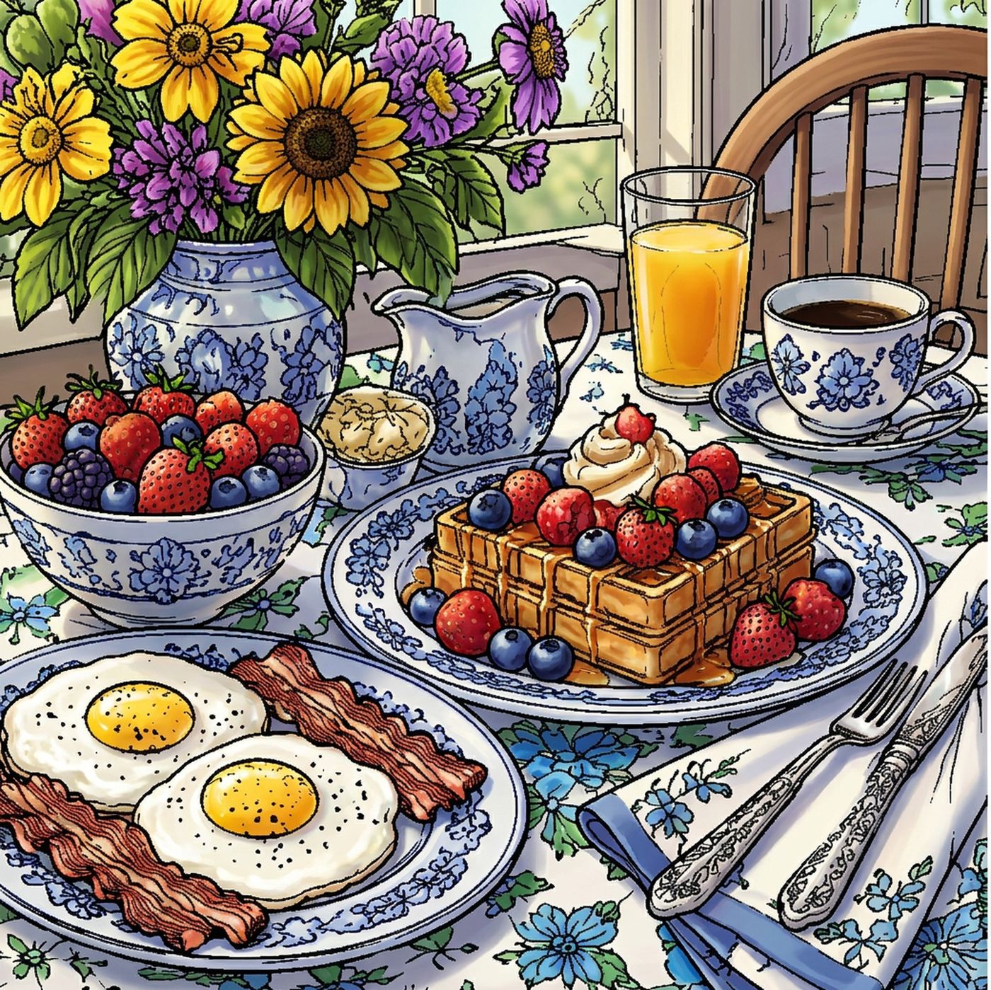 Full-colour reference for Sunday Brunch