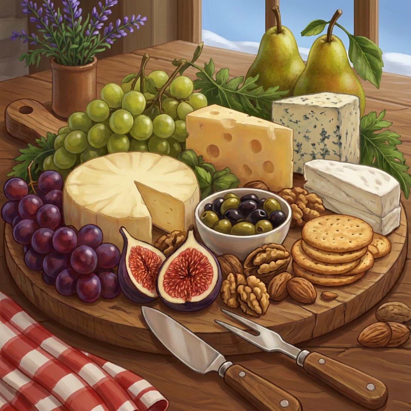 Full-colour reference for Cheese and Fruit Board