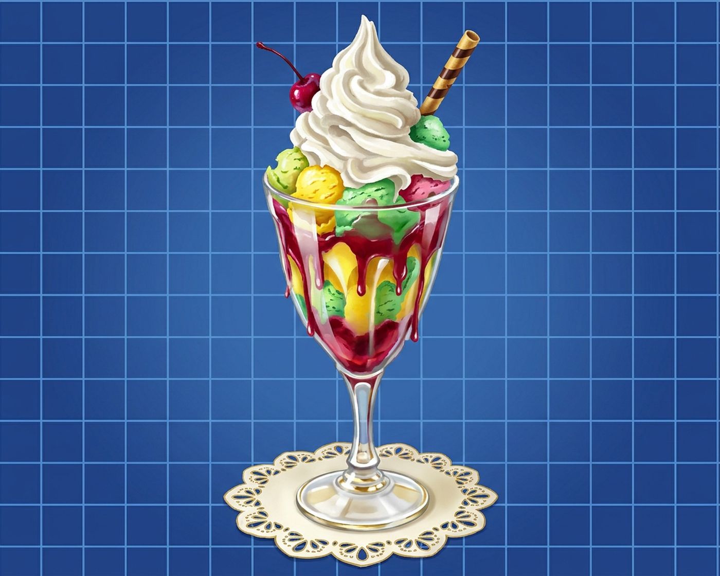 Full-colour reference for Sundae Tower
