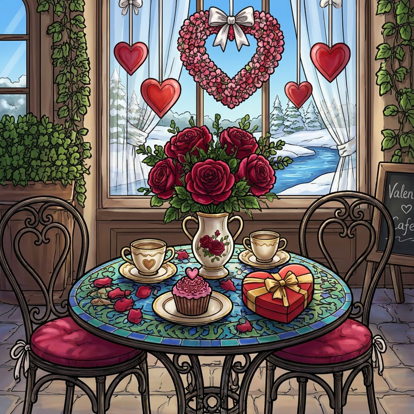 Full-colour reference for Valentine Cafe