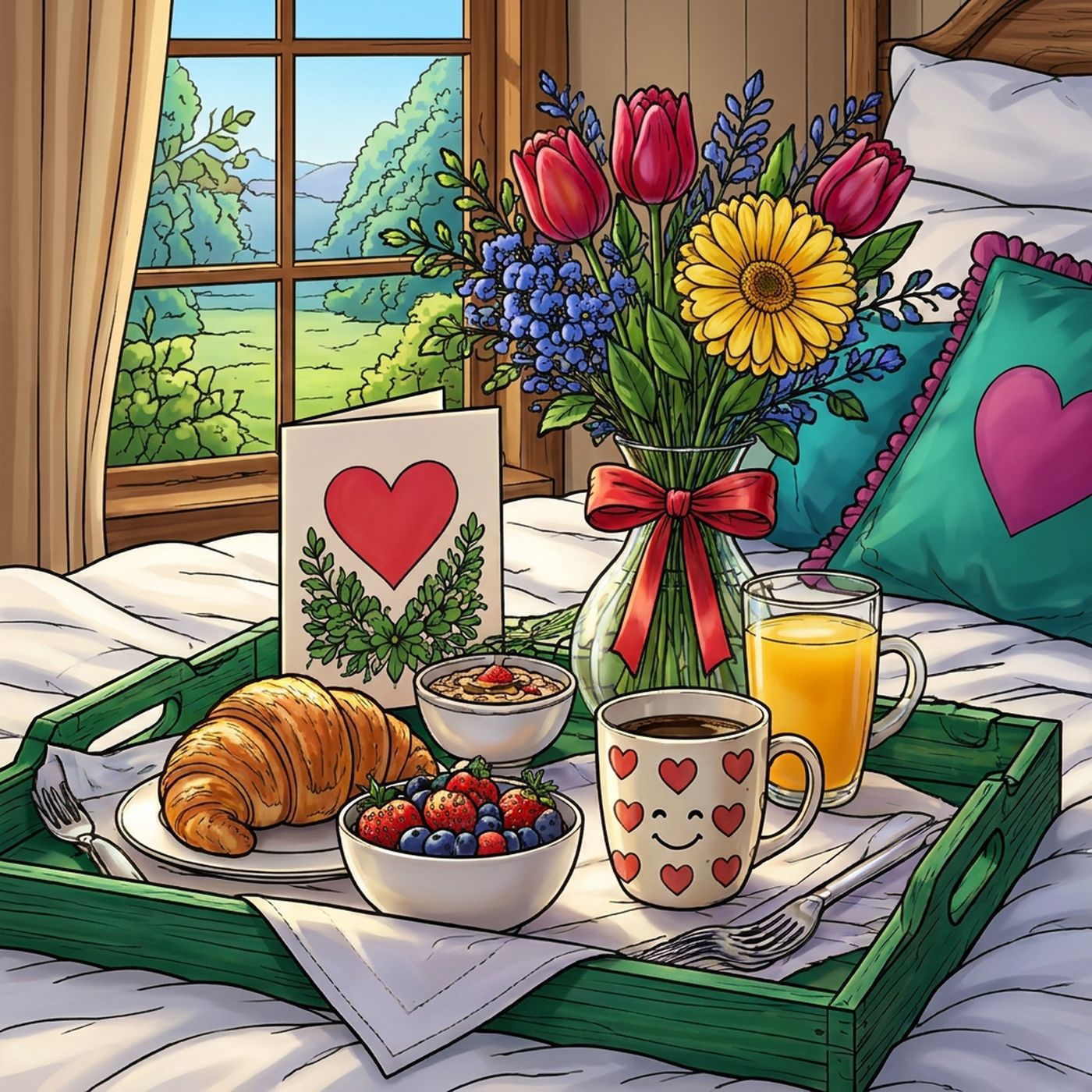 Full-colour reference for Mother's Day Tray