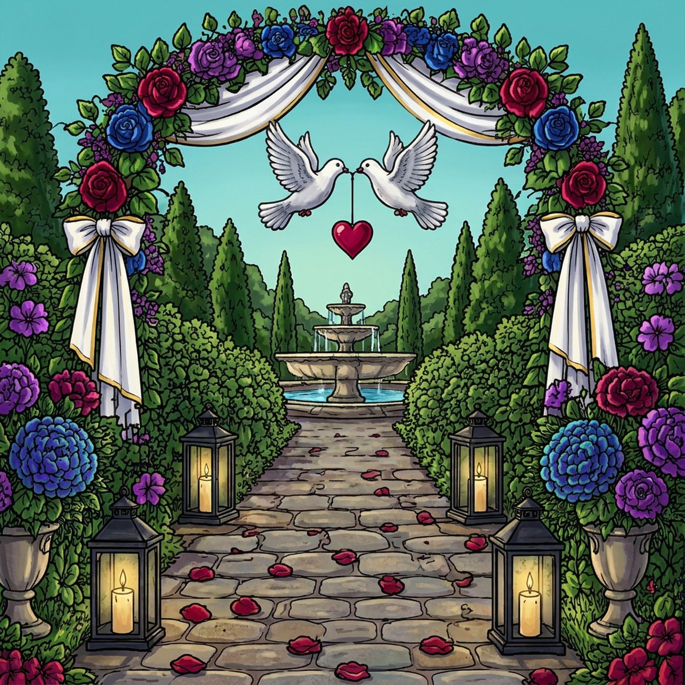 Full-colour reference for Anniversary Arch