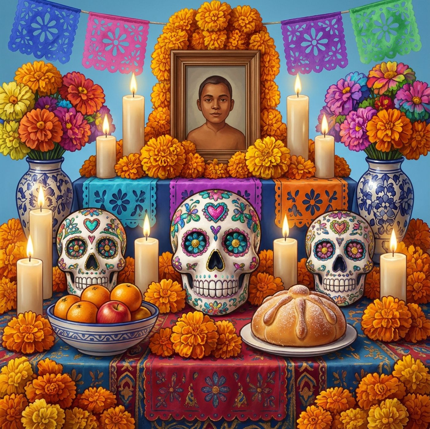 Full-colour reference for Day of the Dead Altar