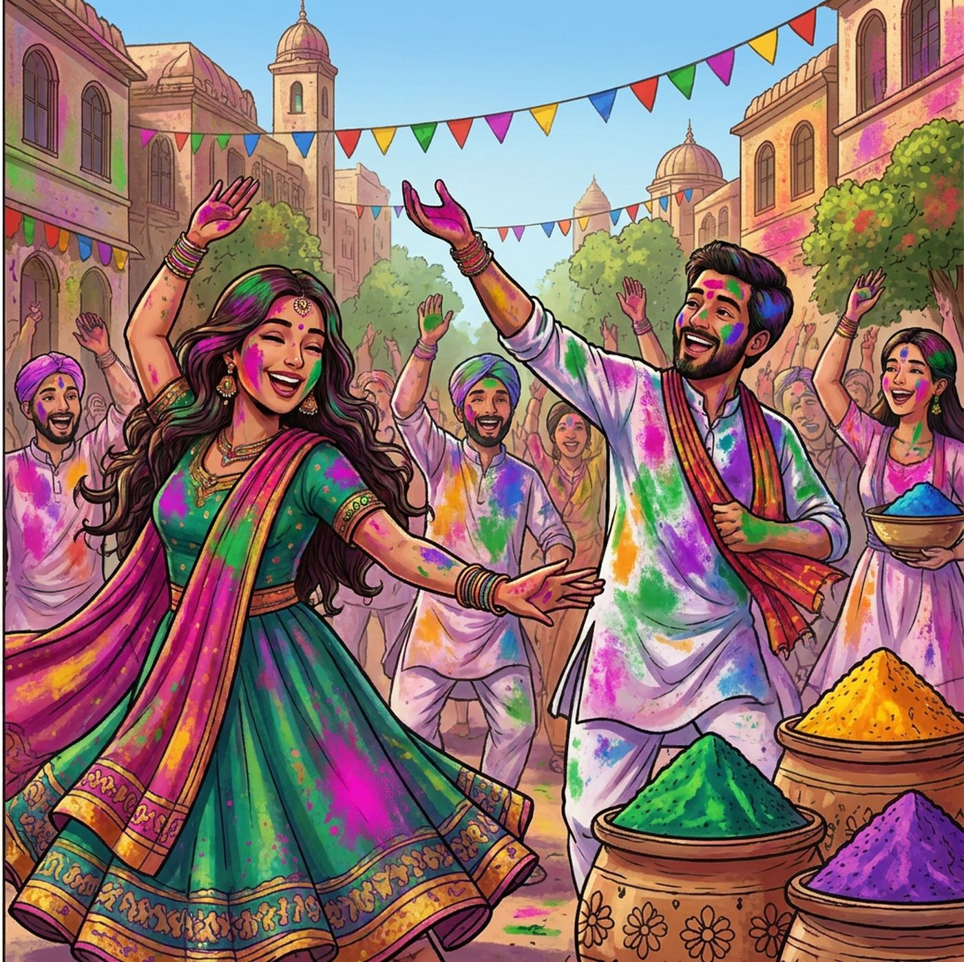 Full-colour reference for Holi Colors