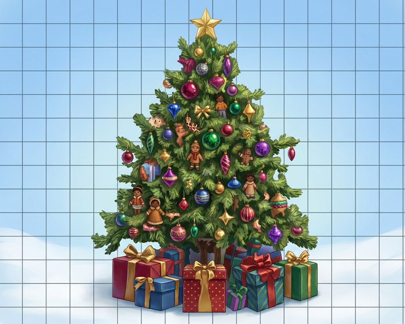 Full-colour reference for Christmas Tree
