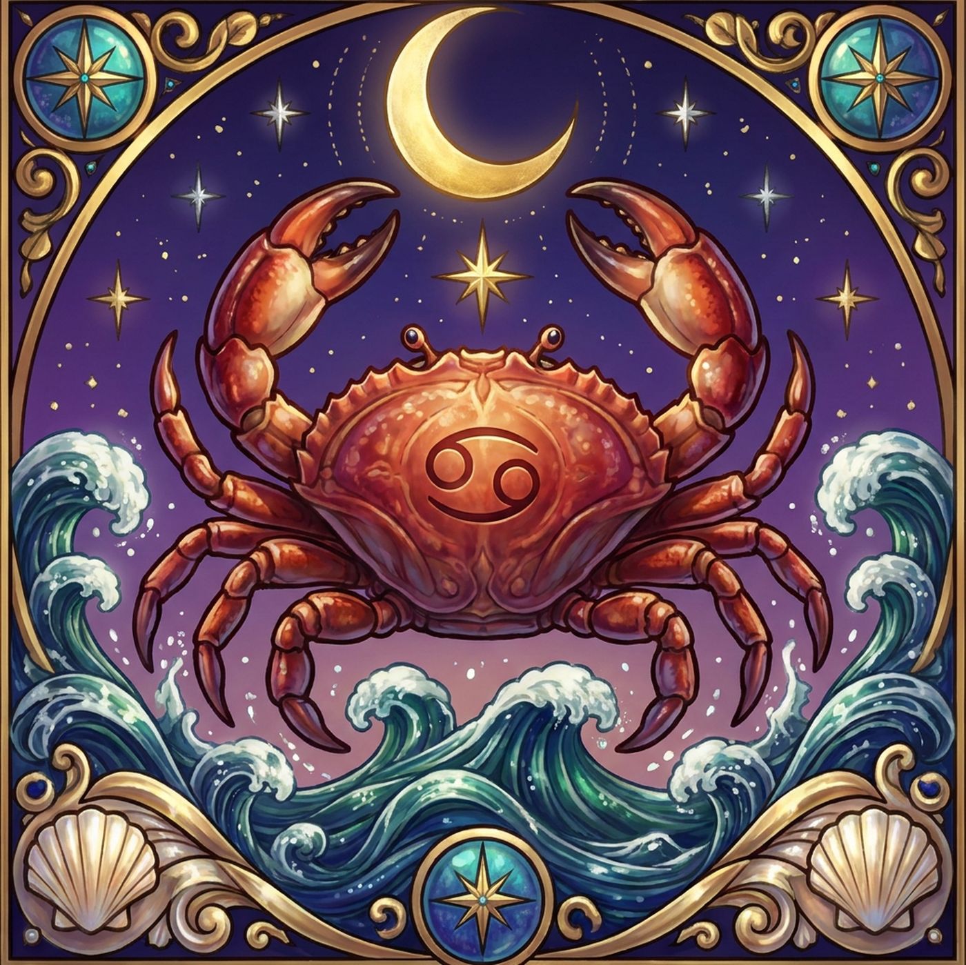 Full-colour reference for Cancer Crab
