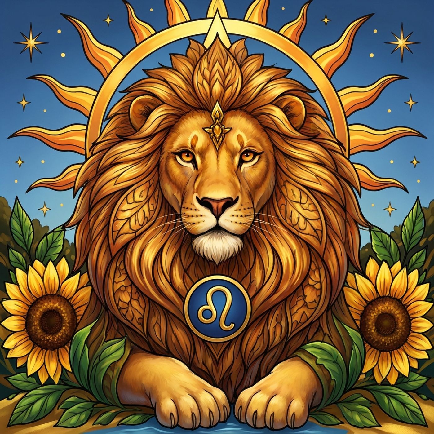 Full-colour reference for Leo Sun Lion