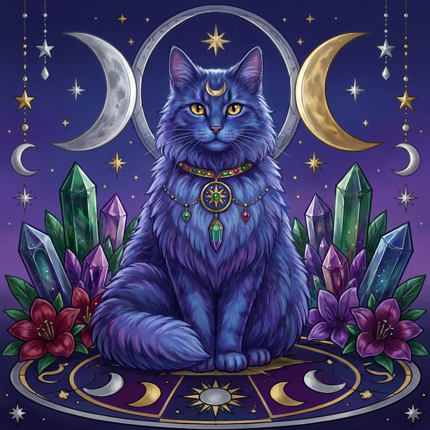 Full-colour reference for Moonlit Cat