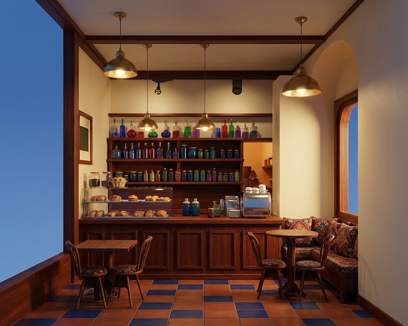 Full-colour reference for Corner Cafe