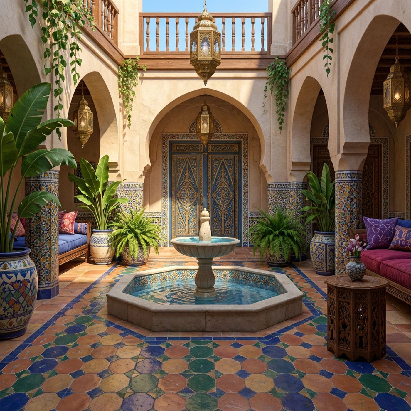 Full-colour reference for Riad Courtyard