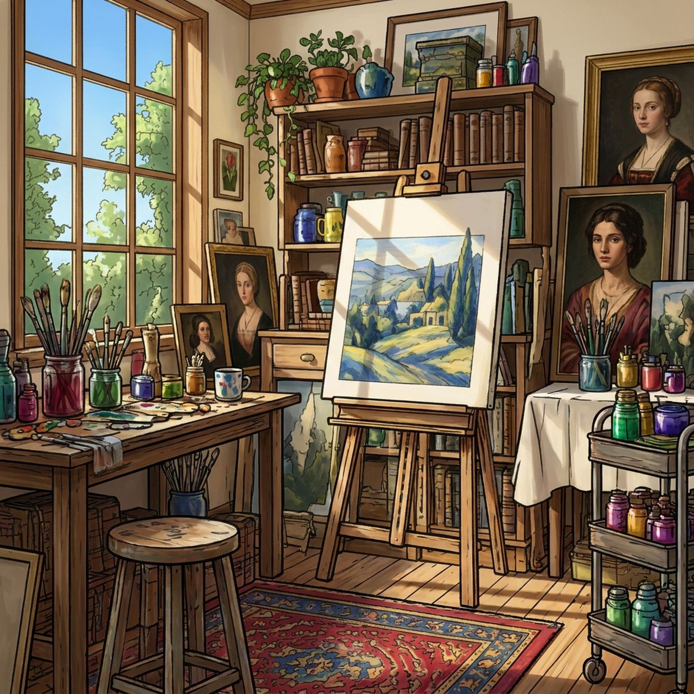 Full-colour reference for Painter's Studio