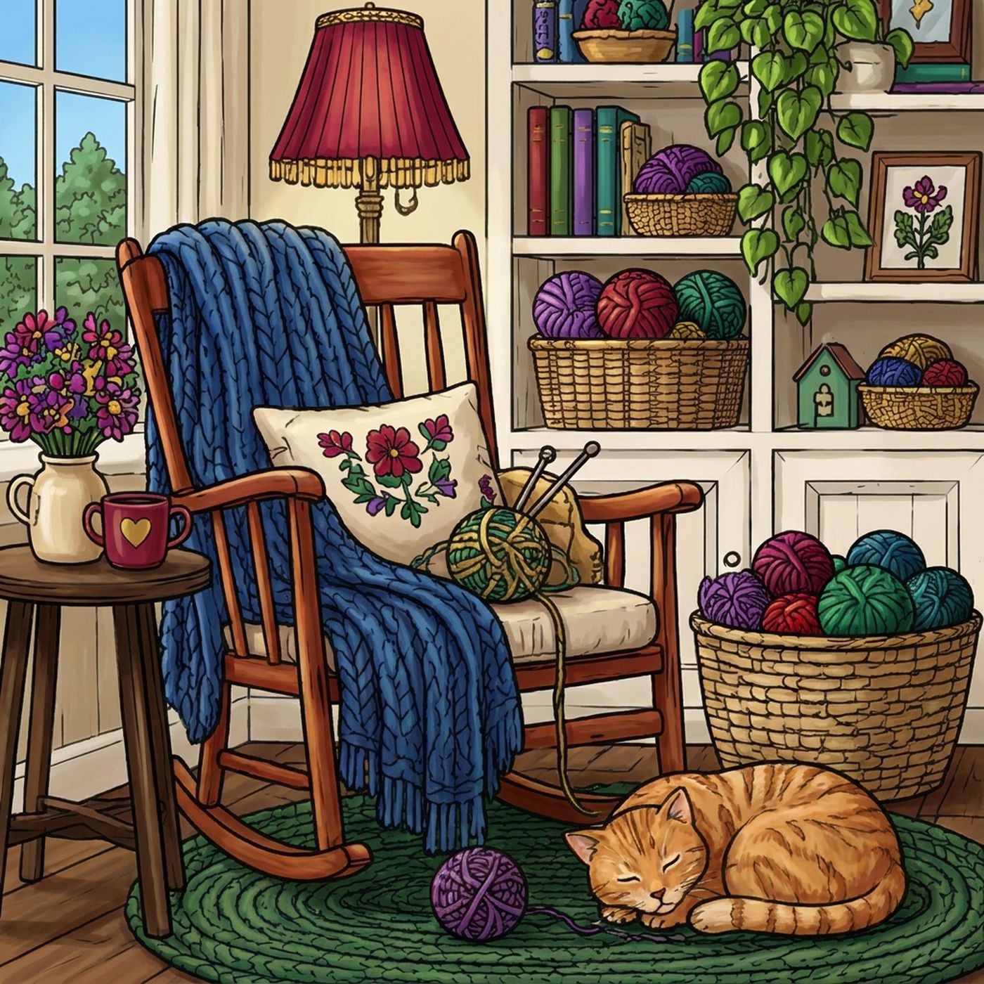 Full-colour reference for Knitting Corner