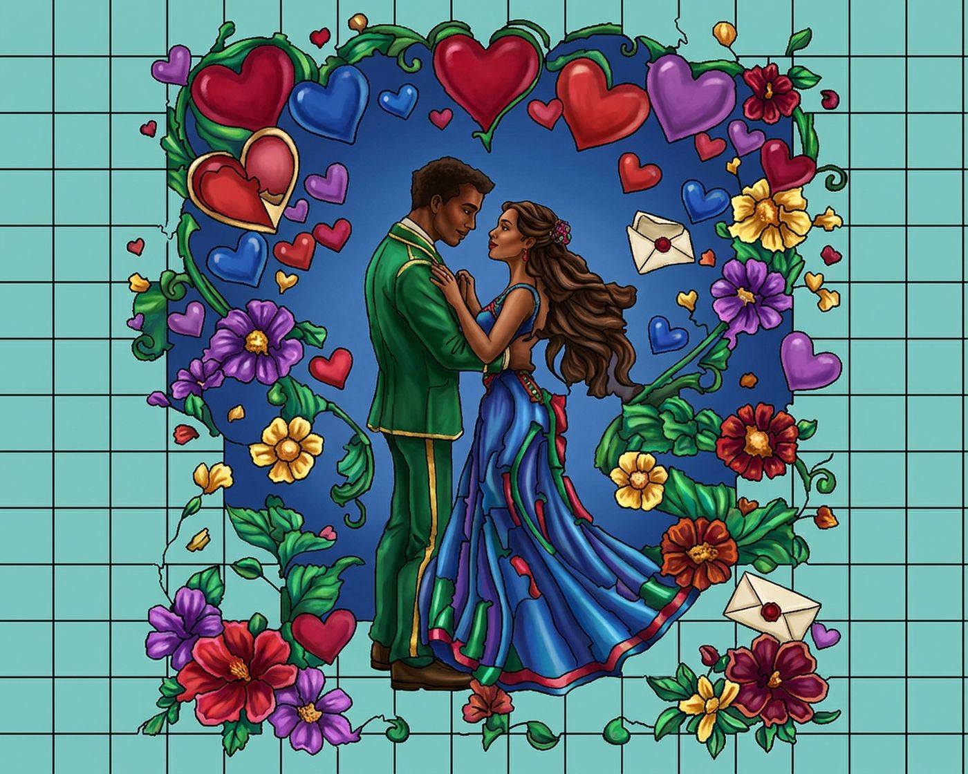 Full-colour reference for Dancing Couple