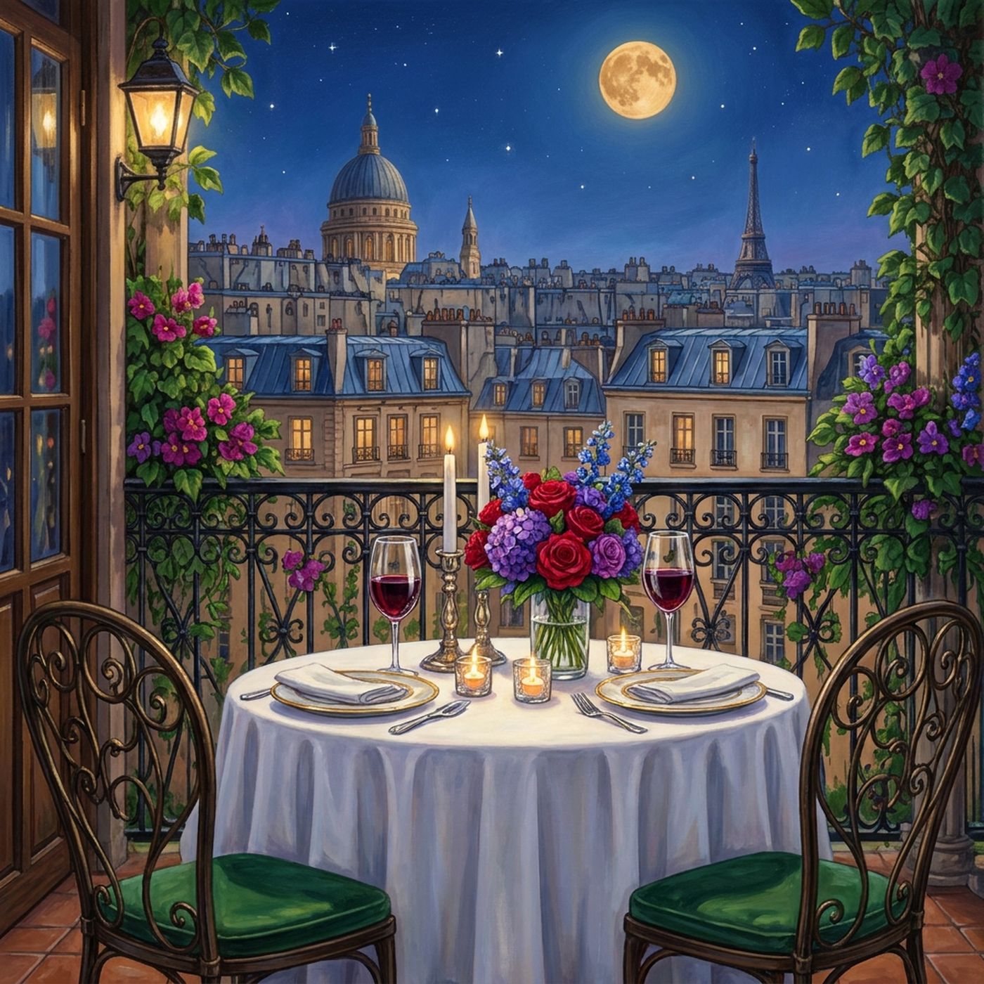 Full-colour reference for Balcony Dinner