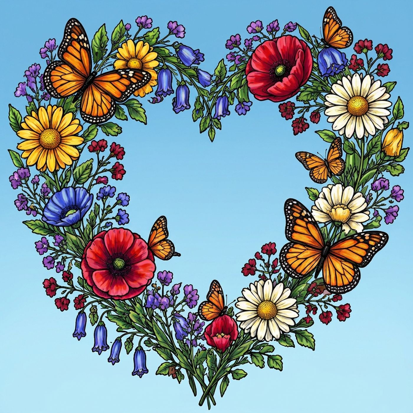 Full-colour reference for Wildflower Heart