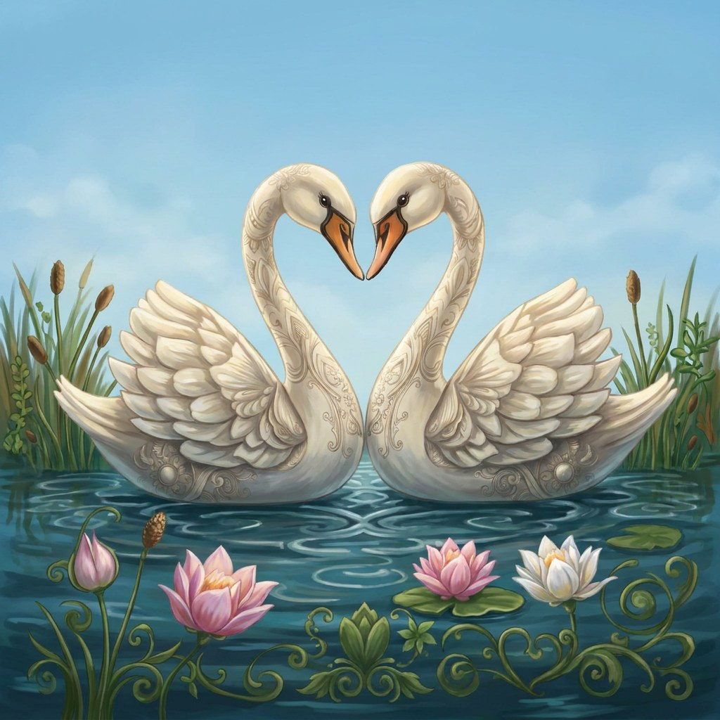 Full-colour reference for Swan Hearts