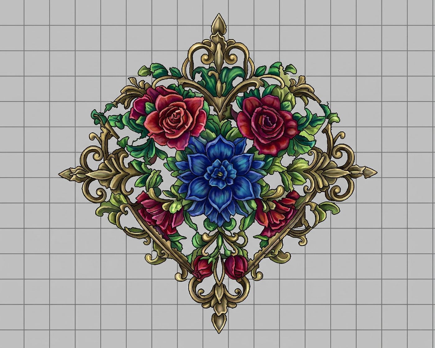 Full-colour reference for Rose Heart