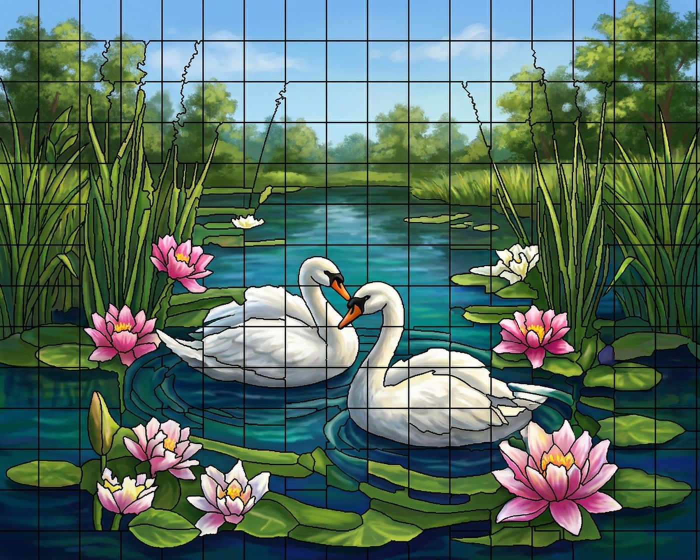 Full-colour reference for Swan Pond
