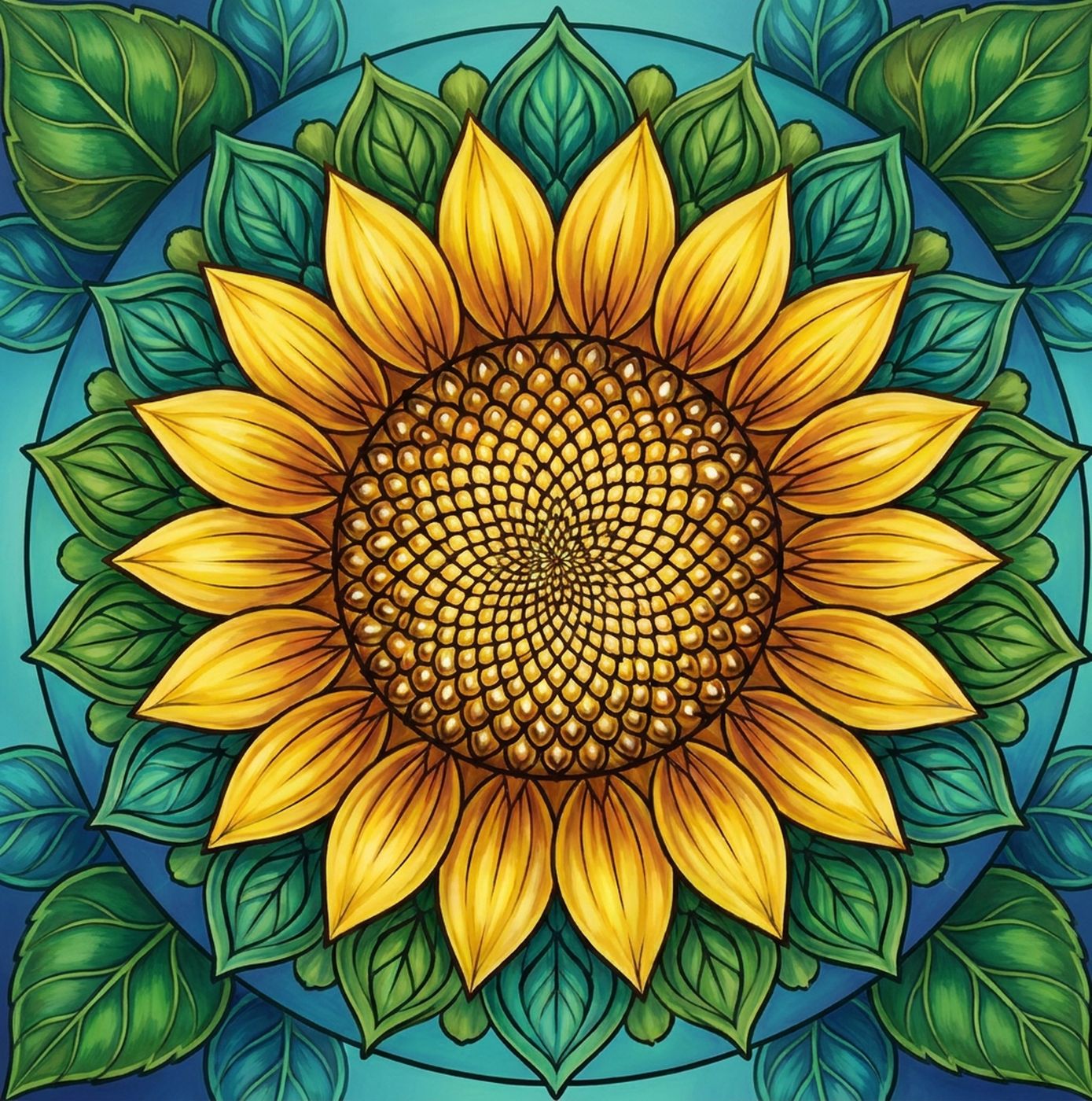 Full-colour reference for Sunflower Wheel