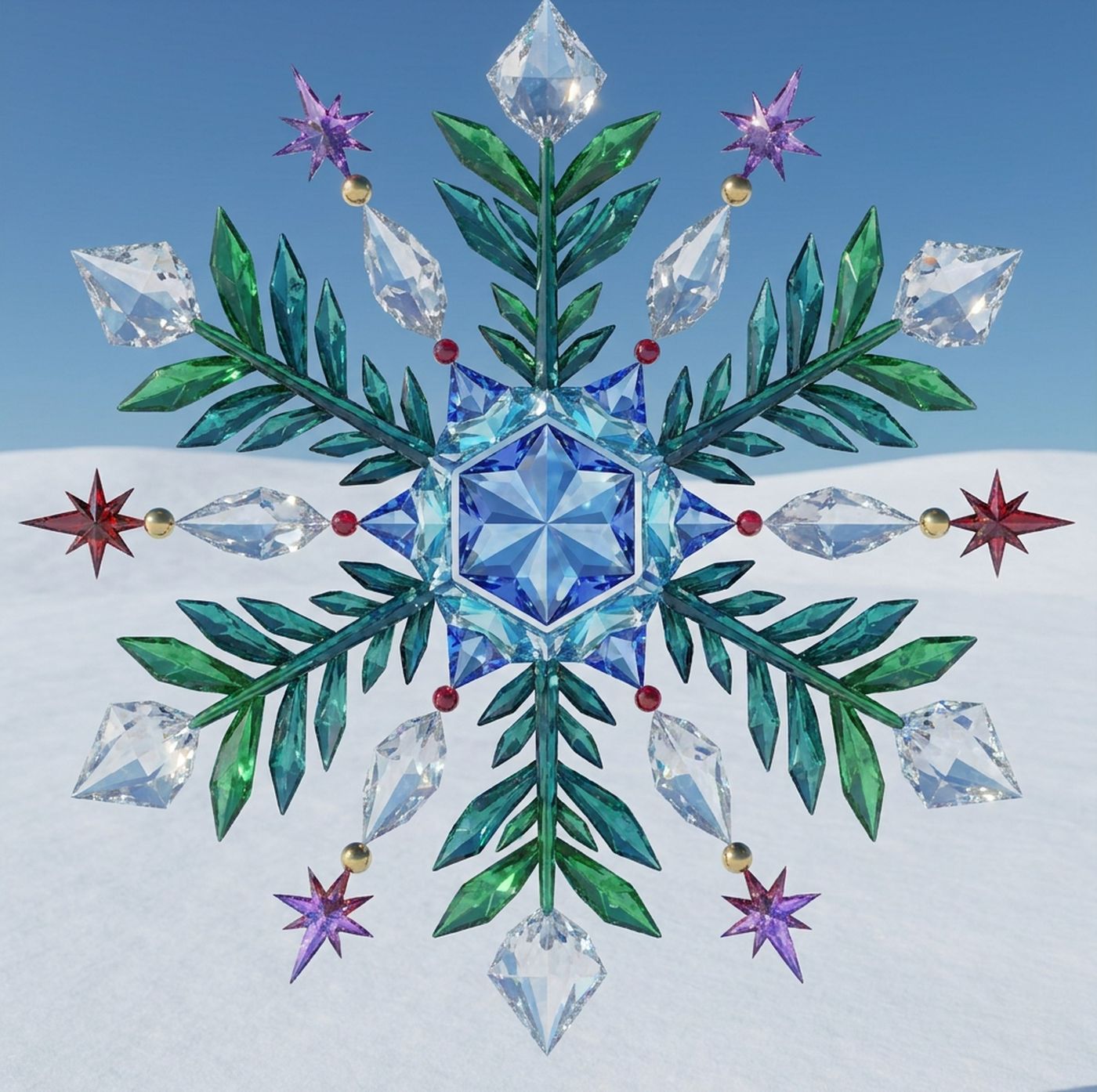 Full-colour reference for Snow Crystal Mandala